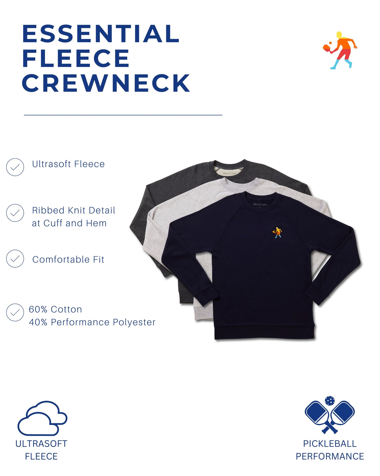 Men's Essential Fleece Crewneck