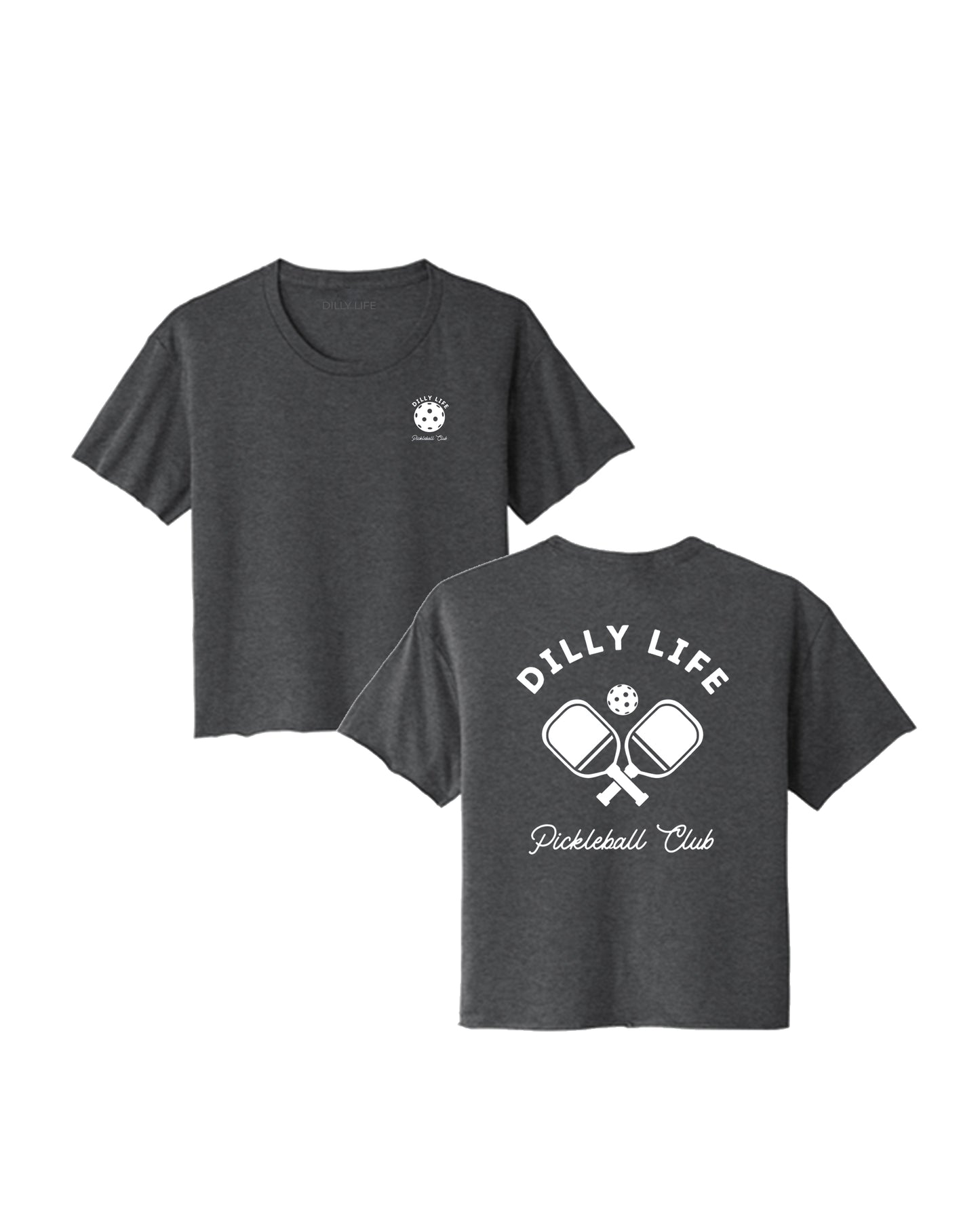 Women's Charcoal Crossed Paddle Short Tee