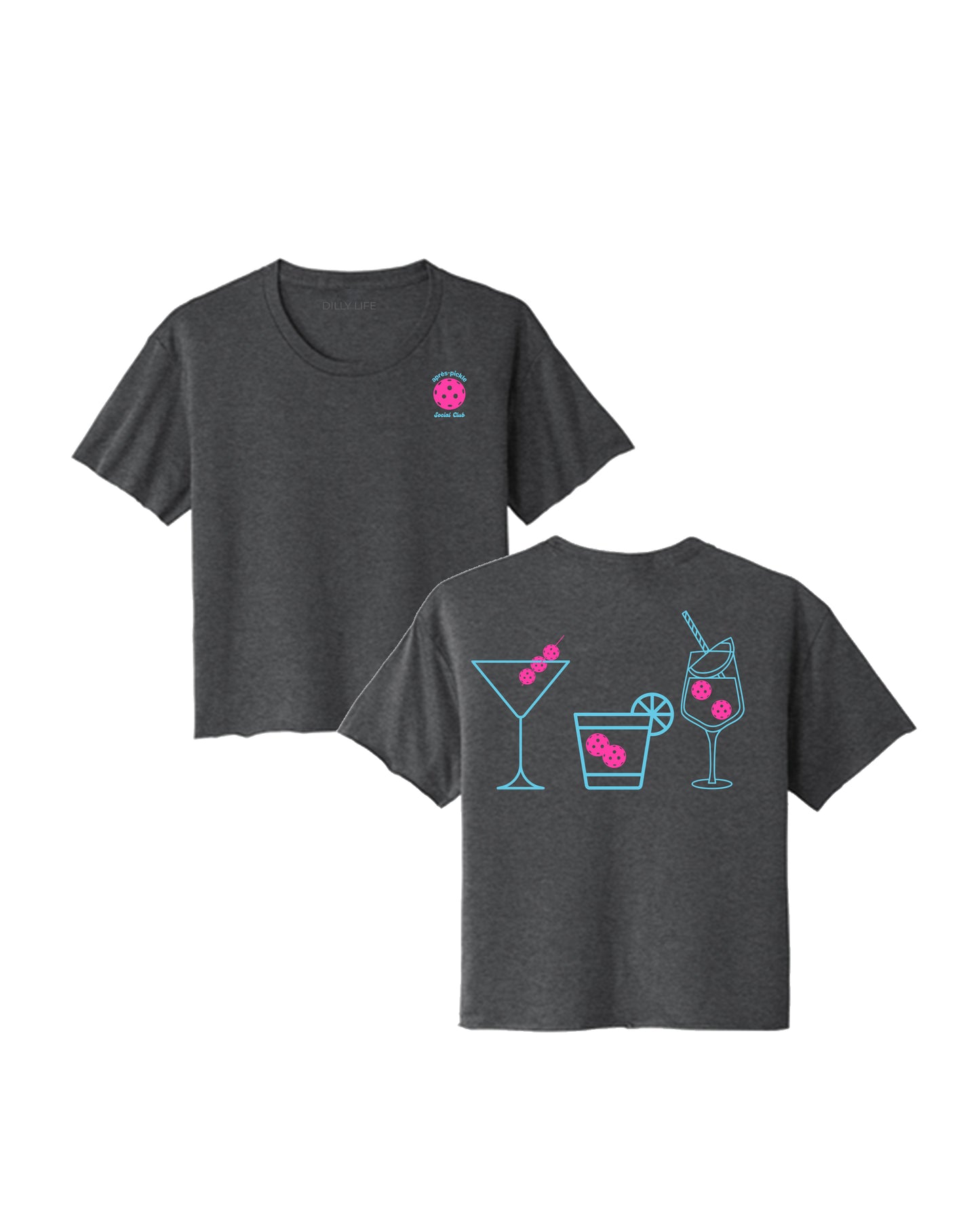 Women's Charcoal Social Club Spritz Short Tee