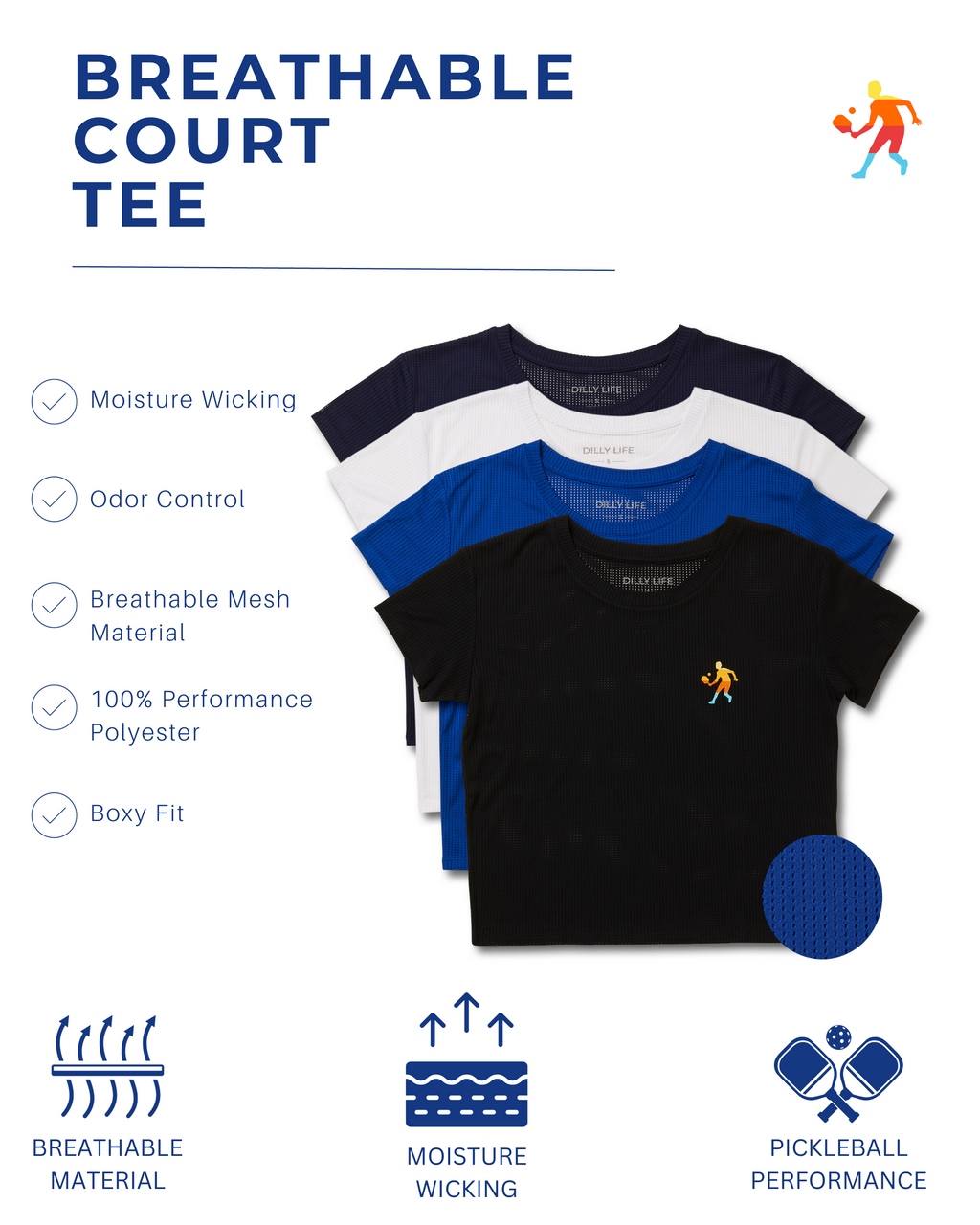Women's Breathable Court Tee