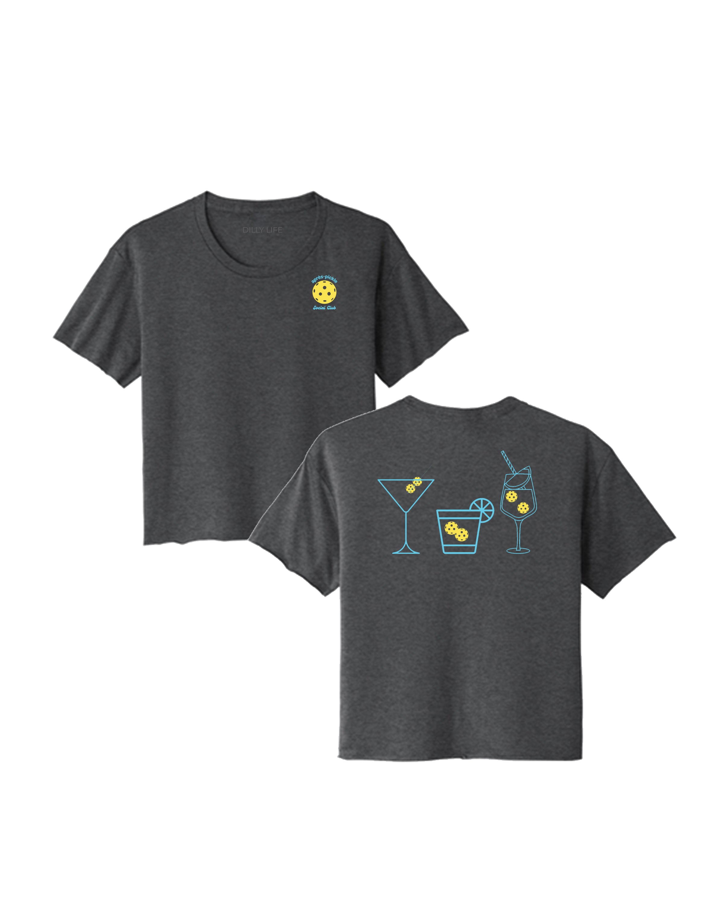 Women's Charcoal Social Club Spritz Short Tee