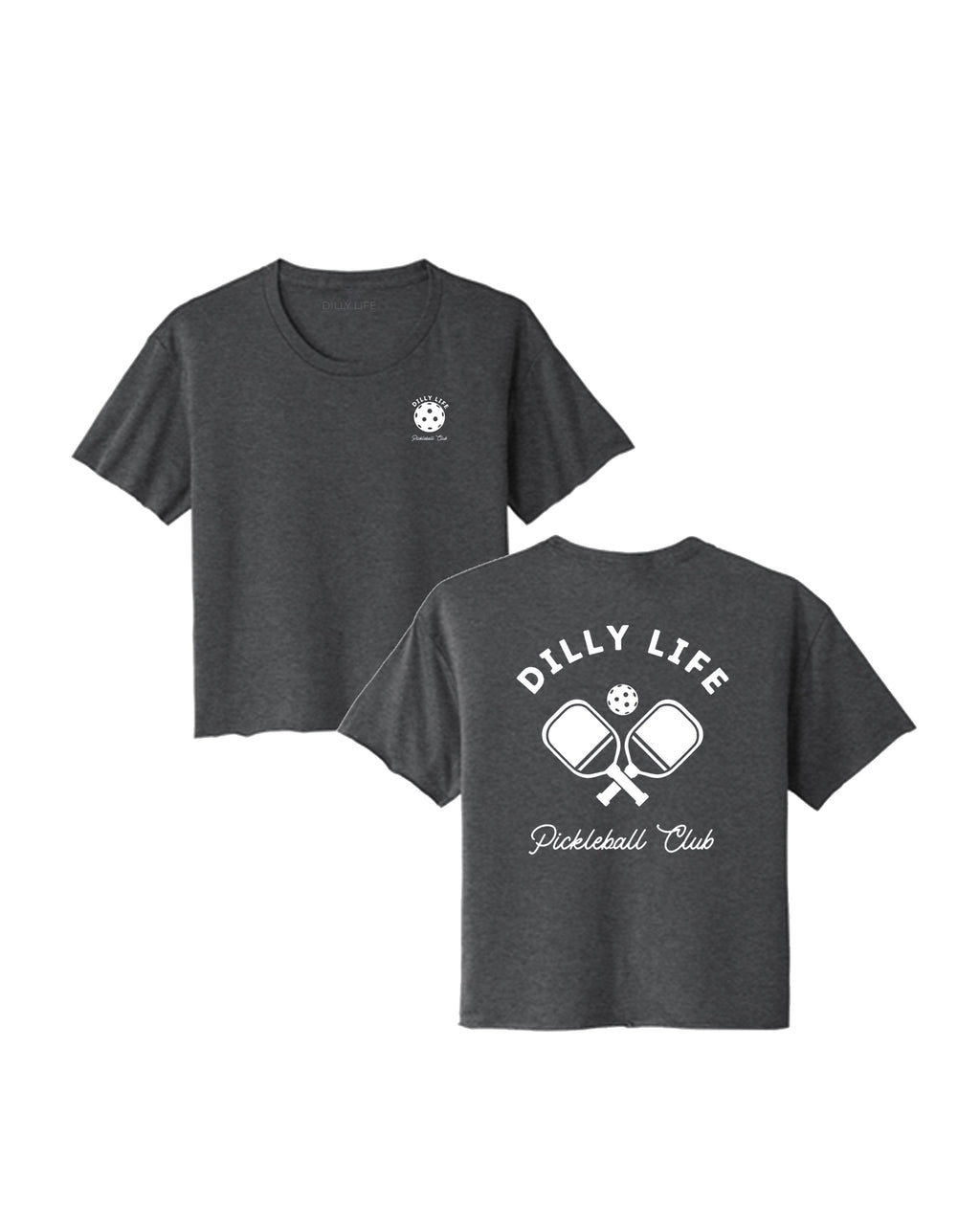 Women's Charcoal Crossed Paddle Short Tee