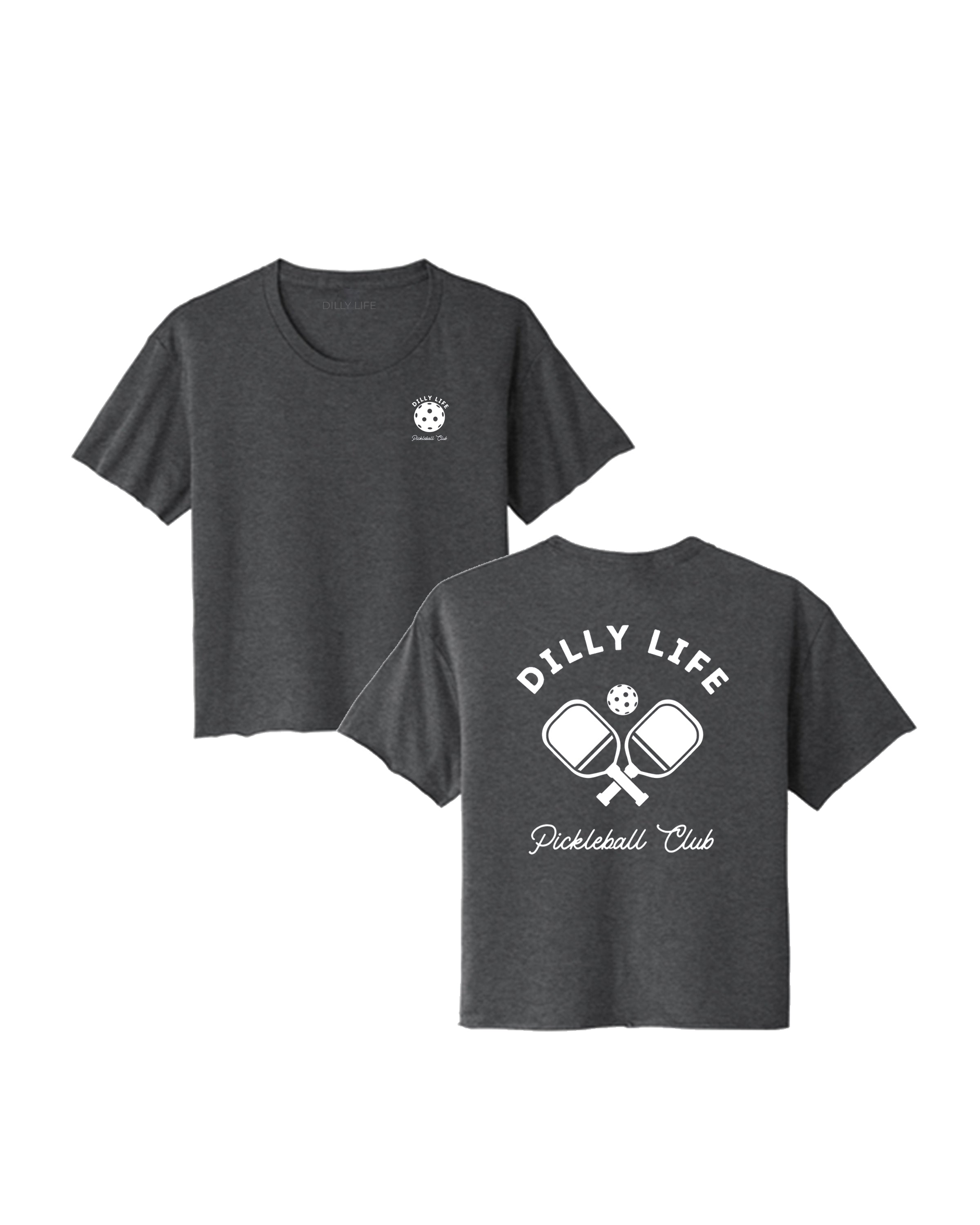 Women's Charcoal Crossed Paddle Short Tee