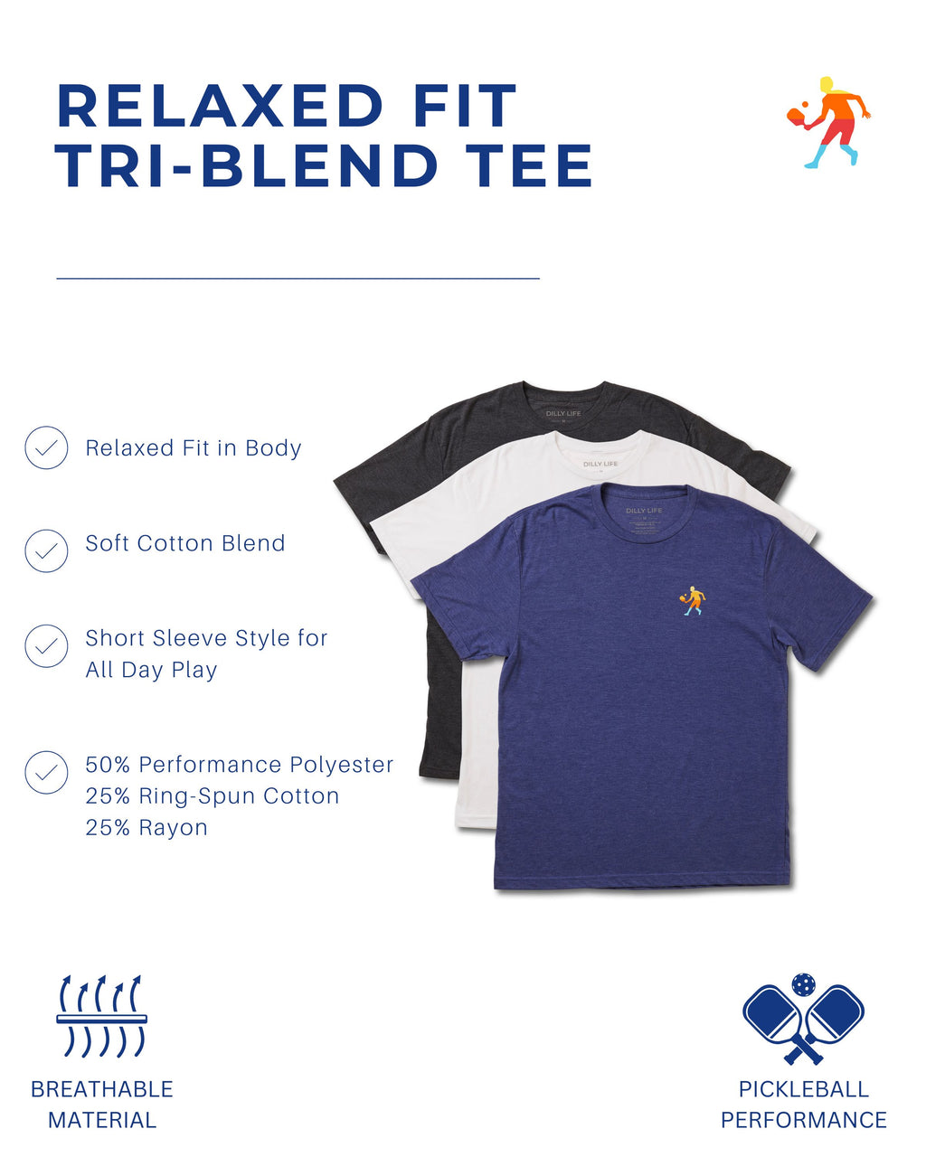 Men's Relaxed Fit Tri-Blend Tee