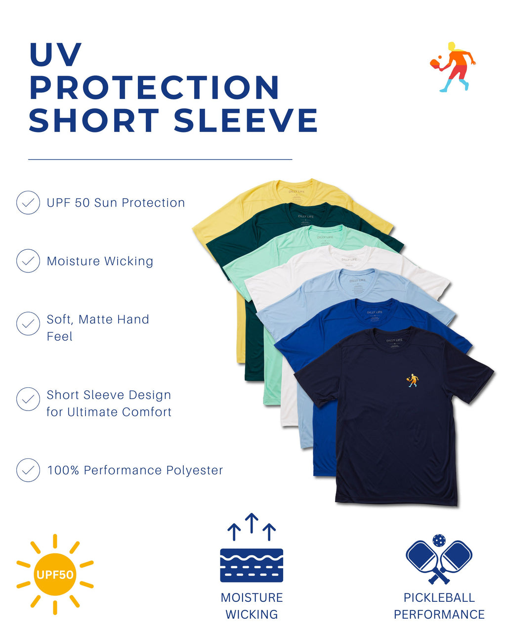 Men's UV Protection Moisture Wicking Tee