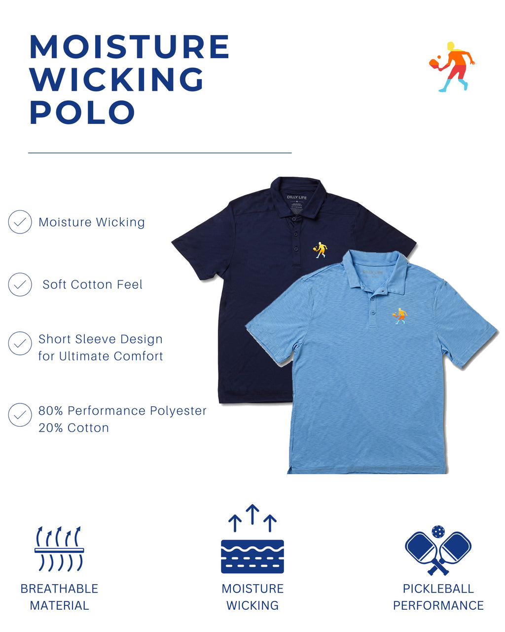 Men's Moisture Wicking Polo